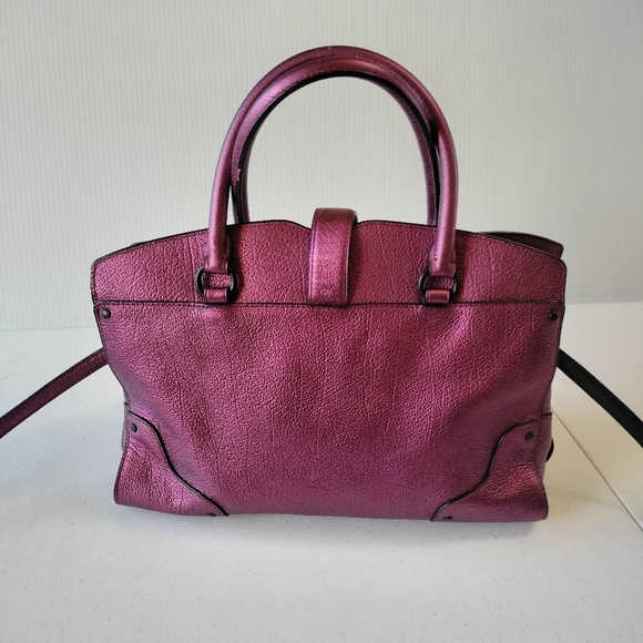 Coach Purple Leather Satchel - Picture 6 of 16